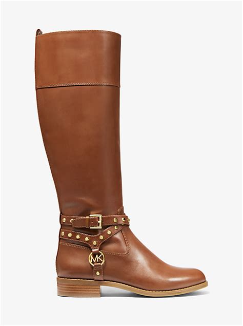 michael kors preston two tone leather boot|Preston Studded Leather Boot .